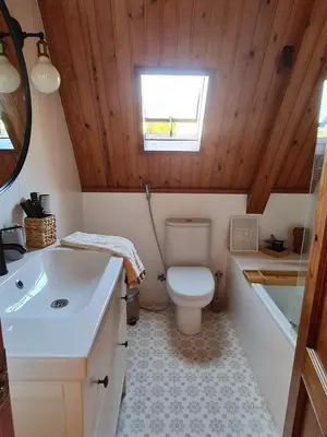 Un baño de Villa cascada