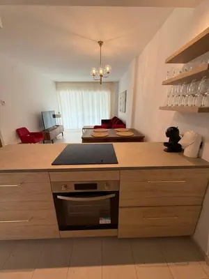 Cama o camas de una habitación en Seafront Apartment - Costa Brava