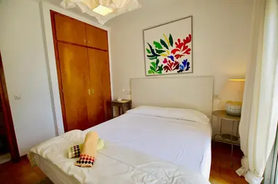 Cama o camas de una habitación en V&V LLORET-Villa Estrella, vistas al mar