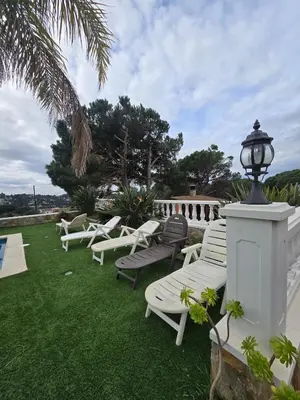 Jardín al aire libre en Villa Bleu Azur
