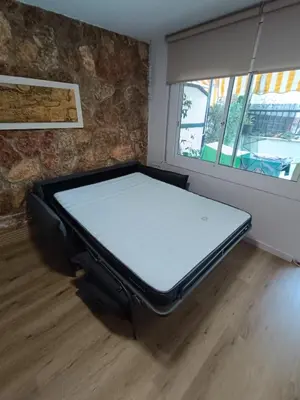Cama o camas de una habitación en Top Lage mit privater Bucht