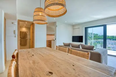Plano de An apartment with an ocean view