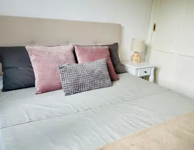 Cama o camas de una habitación en Hauzify I Apartament Gaviota