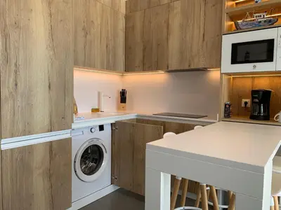 Una cocina o zona de cocina en Apartamento a primera línea de mar en Playa de aro