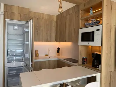 Una cocina o zona de cocina en Apartamento a primera línea de mar en Playa de aro