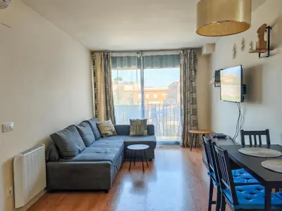 Zona de estar de Modern Apartment near the sea