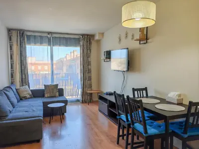 Zona de estar de Modern Apartment near the sea