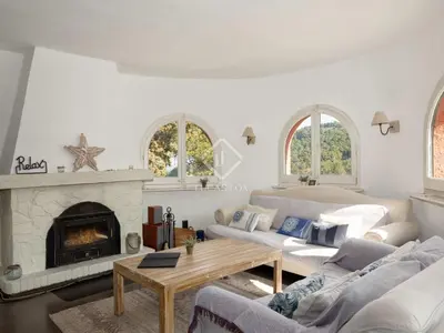 Zona de estar de Beautiful Villa in Sa Riera Begur