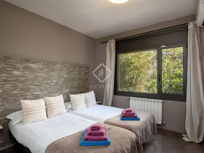 Cama o camas de una habitación en Beautiful Villa in Sa Riera Begur