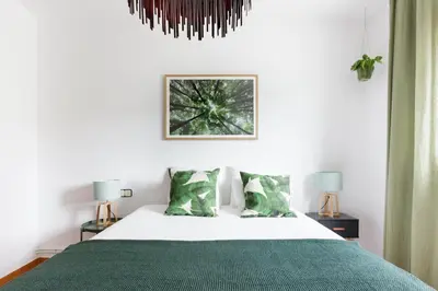 Cama o camas de una habitación en Casa Feliz del Mar