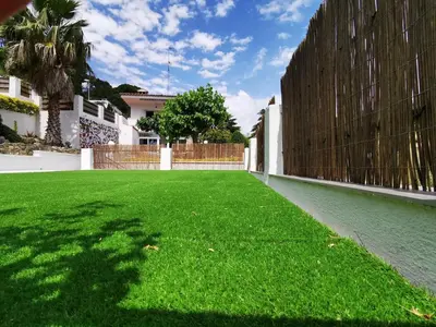 Jardín al aire libre en Casa Feliz del Mar