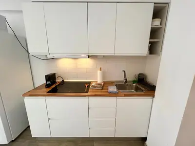 Una cocina o zona de cocina en Maravilloso apartamento en Platja d'Aro muy cerca de la playa