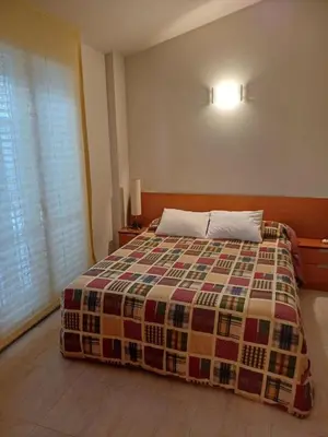 Cama o camas de una habitación en Amplio apartamento de 2 dormitorios en el casco antiguo de Tossa