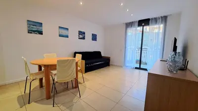 Zona de estar de 2-bedroom Apartment in Lloret de Mar City Center