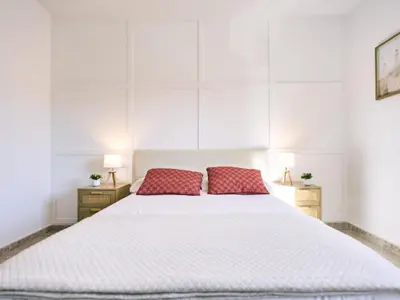 Cama o camas de una habitación en Apartament Mar Blau