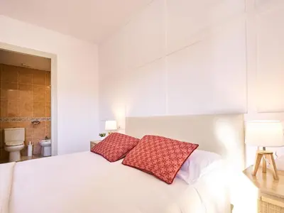 Cama o camas de una habitación en Apartament Mar Blau