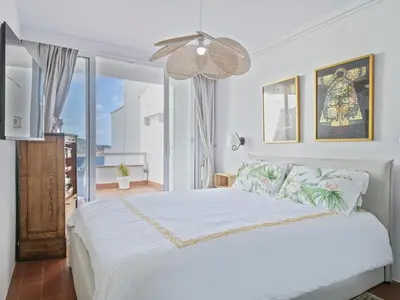 Cama o camas de una habitación en Winahost Urbanization Cala Salions, Tossa de Mar