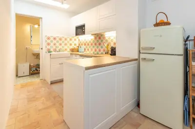 Una cocina o zona de cocina en Casa con encanto a pie de playa