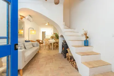Zona de estar de Casa con encanto a pie de playa