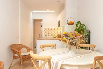 Zona de estar de Casa con encanto a pie de playa