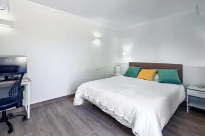 Cama o camas de una habitación en Vila Sota Les Estrelles