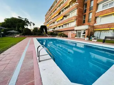 Piscina en o cerca de Simpático piso con 2 piscinas y vistas al mar