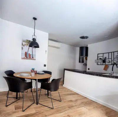 Zona de estar de Beach Apartment Blanes