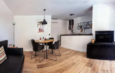 Zona de estar de Beach Apartment Blanes