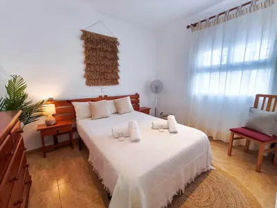 Cama o camas de una habitación en Apartment Costa Brava, SEAview! Nearby beach Lloret de Mar