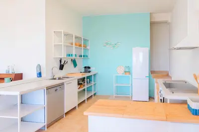 Una cocina o zona de cocina en Lemon-Azul-CostaBrava