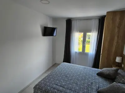 Cama o camas de una habitación en Apartamento Cala i Bosc en Mont-ras - Palafrugell - Costa Brava