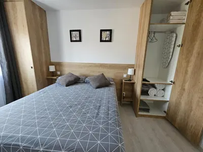 Cama o camas de una habitación en Apartamento Cala i Bosc en Mont-ras - Palafrugell - Costa Brava