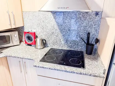 Una cocina o zona de cocina en Joy Apartments