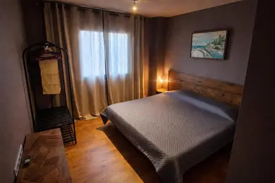 Cama o camas de una habitación en Lovely Duplex in Begur with Sea View