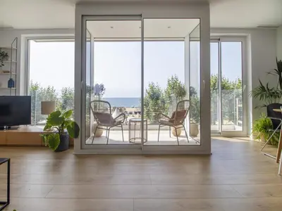 Un balcón o terraza de Seafront Apartment in Calella with Beach Access