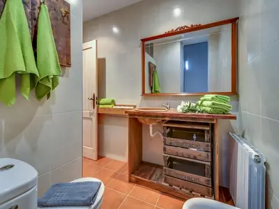 Un baño de Villa in Palafolls with Private Pool & BBQ
