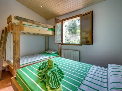 Cama o camas de una habitación en Villa in Palafolls with Private Pool & BBQ