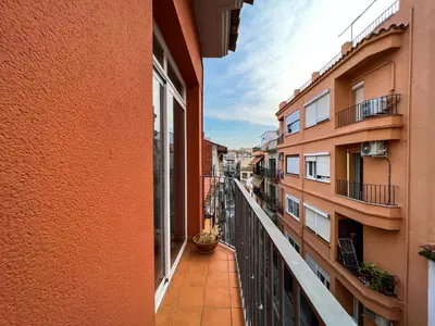 Un balcón o terraza de Apartment in Blanes with Sea Views