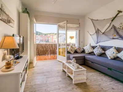 Zona de estar de Apartment in Calella near the Beach