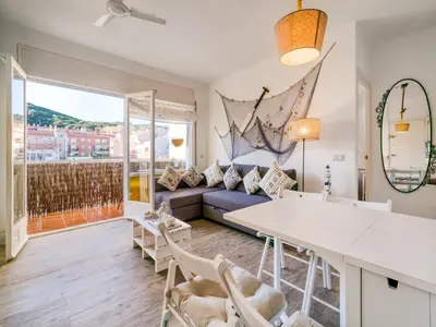 Zona de estar de Apartment in Calella near the Beach