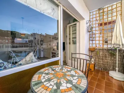 Un balcón o terraza de Apartment in Calella near the Beach