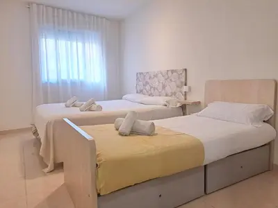 Cama o camas de una habitación en 2a Línea de Mar, Playa de Lloret, Centro Histórico