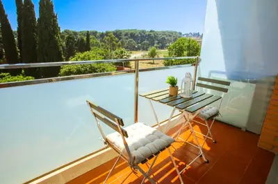 Un balcón o terraza de AL45 - Apartamento en segunda línea de mar Fenals