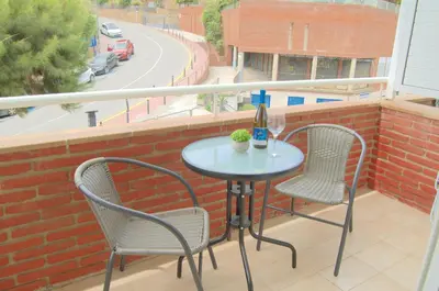 Un balcón o terraza de Apartamento Arian, centro Lloret de Mar