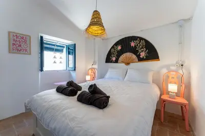 Cama o camas de una habitación en Seahomes Vacations - Tossa VillageHouse 150m Beach and PKG