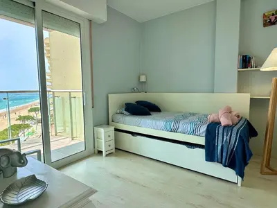 Cama o camas de una habitación en Apartamento Sicamar en Platja d'Aro