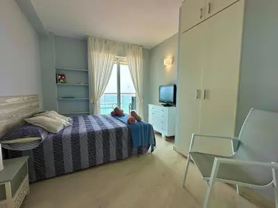 Cama o camas de una habitación en Apartamento Sicamar en Platja d'Aro