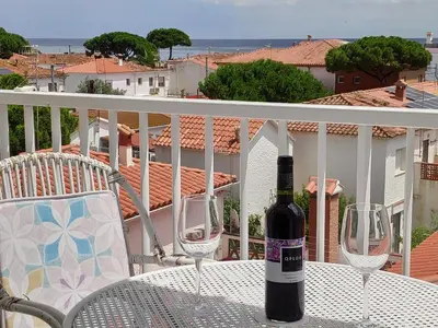 Un balcón o terraza de Apartamento en Blanes