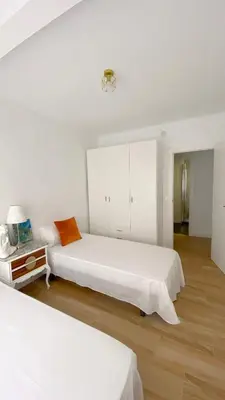 Cama o camas de una habitación en MEDITERRANEAN APt