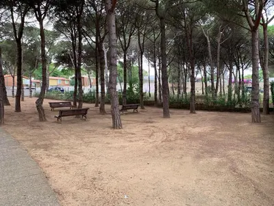 Plano de Apartament en la Fosca Palamos mar y piscina